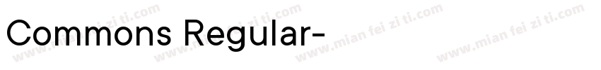 Commons Regular字体转换